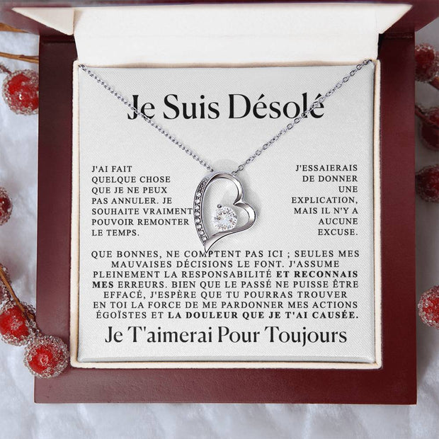 Cadeau d'excuses pour elle - Collier coeur