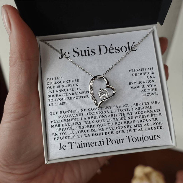 Cadeau d'excuses pour elle - Collier coeur