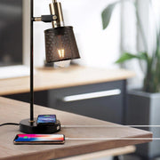 Lampe de bureau rétro avec chargeur induction et port USB | Nyx