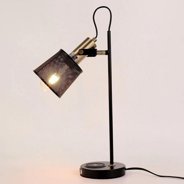 Lampe de bureau rétro avec chargeur induction et port USB | Nyx