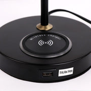 Lampe de bureau rétro avec chargeur induction et port USB | Nyx