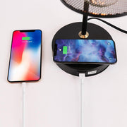 Lampe de bureau rétro avec chargeur induction et port USB | Nyx